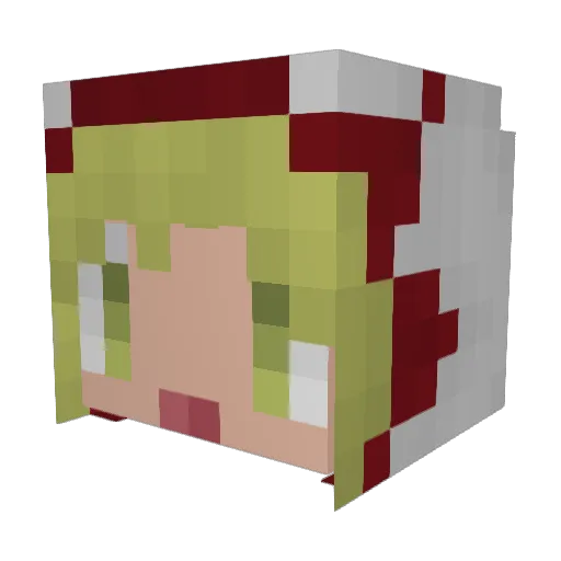 Shiroma_ Minecraft avatar head, 3D render