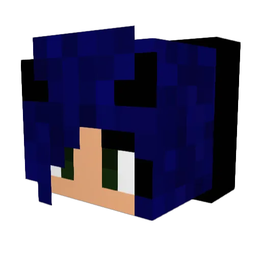 ShirooSan Minecraft avatar head, 3D render