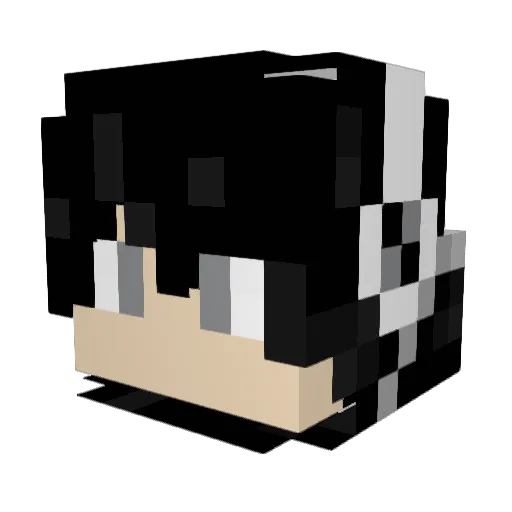 ShirosuX Minecraft avatar head, 3D render