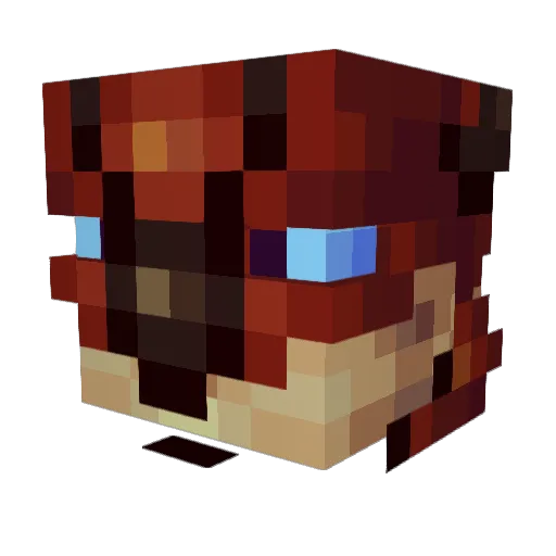 ShirouTheWolf Minecraft avatar head, 3D render