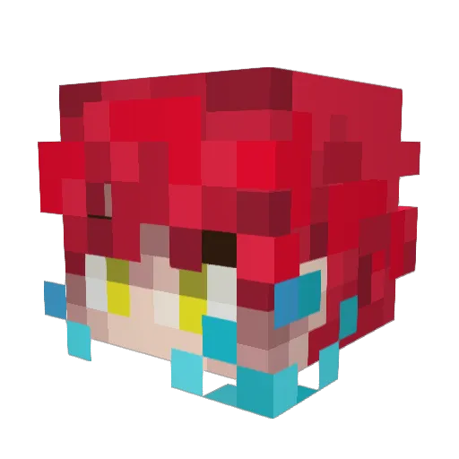 ShirouXO Minecraft avatar head, 3D render