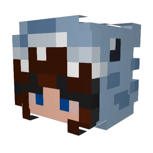 Shirox369 Minecraft avatar head, 3D render