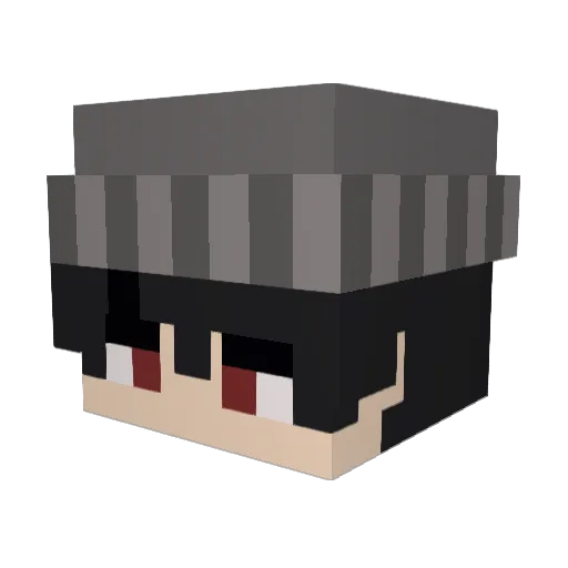 ShiruX0 Minecraft avatar head, 3D render