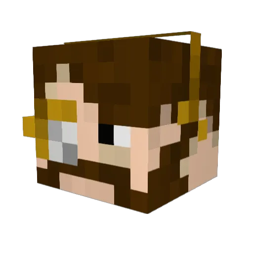 Shiruba61 Minecraft avatar head, 3D render