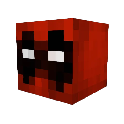 Shirunat Minecraft avatar head, 3D render