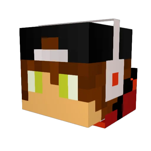 Shiruno12 Minecraft avatar head, 3D render