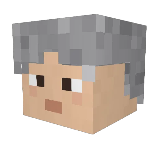 Shirva Minecraft avatar head, 3D render