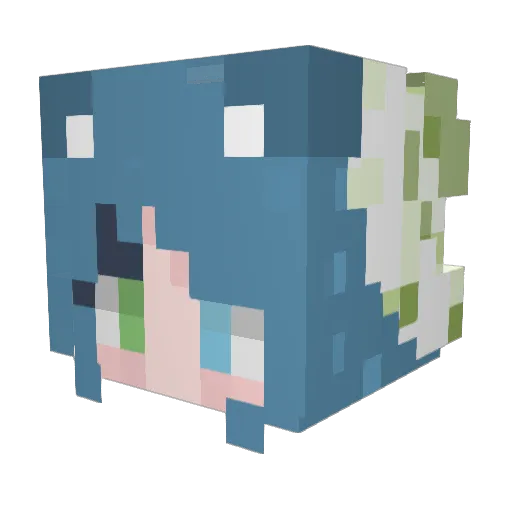 Shisanmz Minecraft avatar head, 3D render