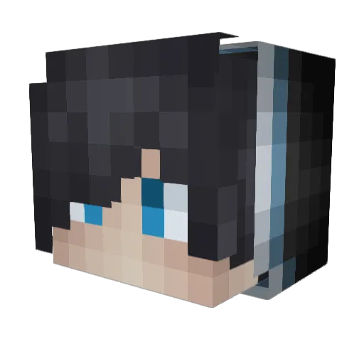 Shishaant Minecraft avatar head, 3D render