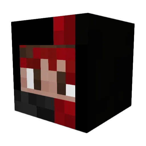 ShishiZelda Minecraft avatar head, 3D render