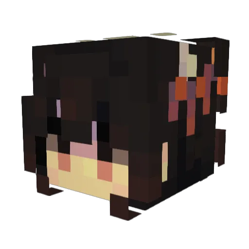 Shishikura Minecraft avatar head, 3D render