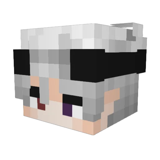 Shiso Minecraft avatar head, 3D render