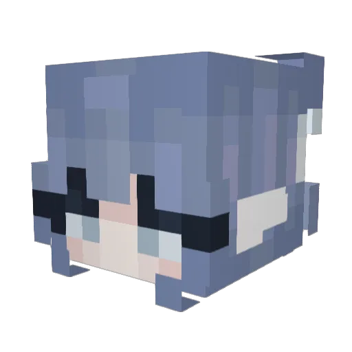 Shisuaa_ Minecraft avatar head, 3D render