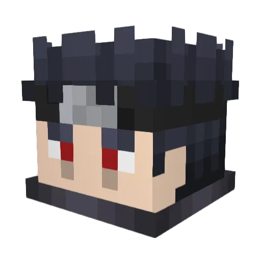 Shisui_uchiw Minecraft avatar head, 3D render