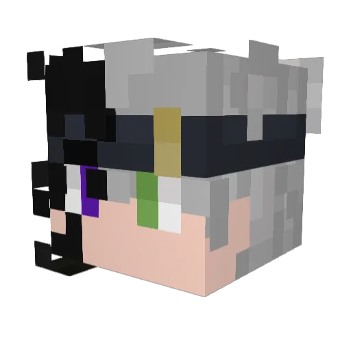 Shisuko_ Minecraft avatar head, 3D render