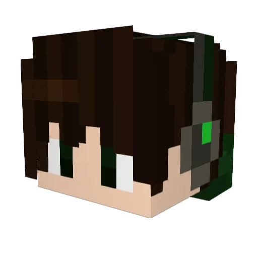 Shisyamooon Minecraft avatar head, 3D render