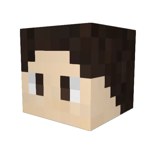 Shitisen Minecraft avatar head, 3D render