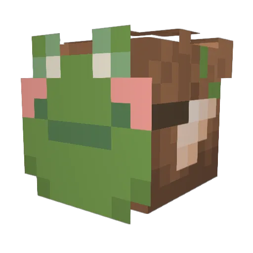 Shiunno Minecraft avatar head, 3D render