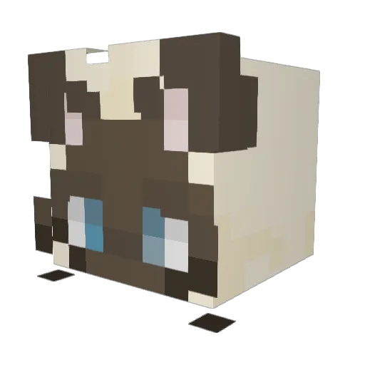 Shiva33 Minecraft avatar head, 3D render