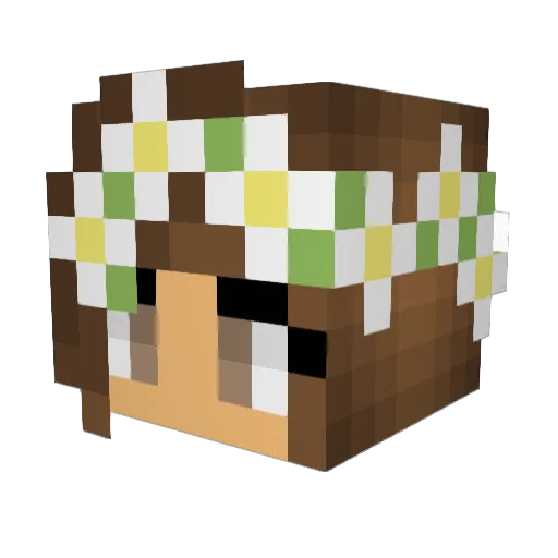 Shivaah Minecraft avatar head, 3D render