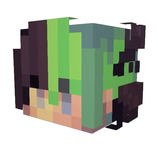 Shivan_ Minecraft avatar head, 3D render
