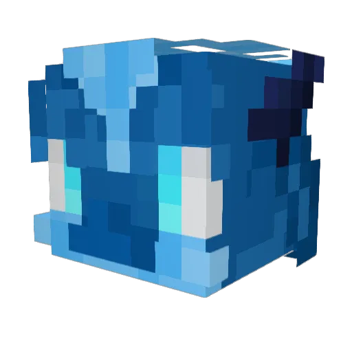 Shivaxi Minecraft avatar head, 3D render