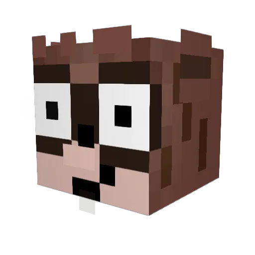 Shiver32 Minecraft avatar head, 3D render