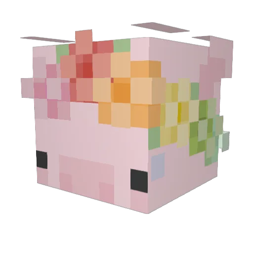 Shiveryfrog Minecraft avatar head, 3D render