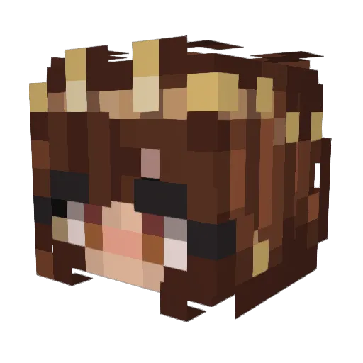 Shivierra Minecraft avatar head, 3D render