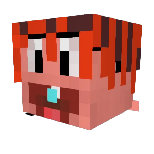 Shivtiv Minecraft avatar head, 3D render