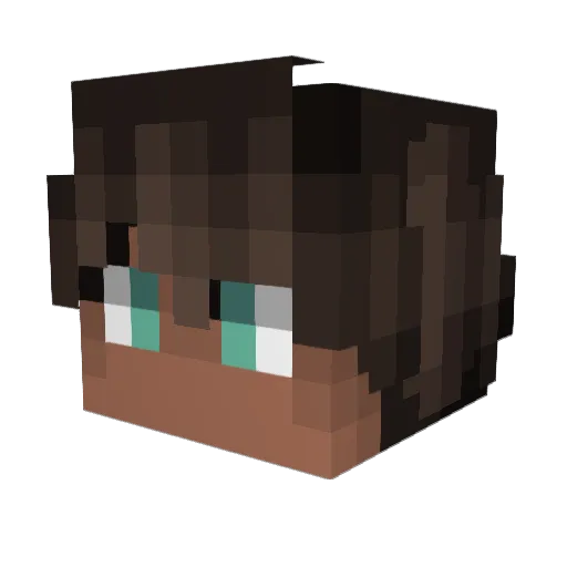 ShivyXD Minecraft avatar head, 3D render