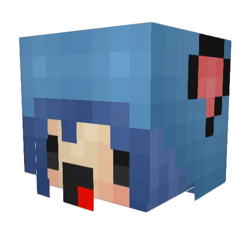 ShiweiYo Minecraft avatar head, 3D render