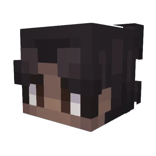 Shixka Minecraft avatar head, 3D render