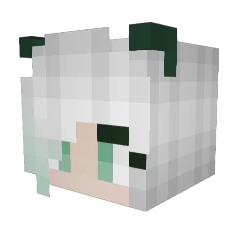 Shiyami1 Minecraft avatar head, 3D render