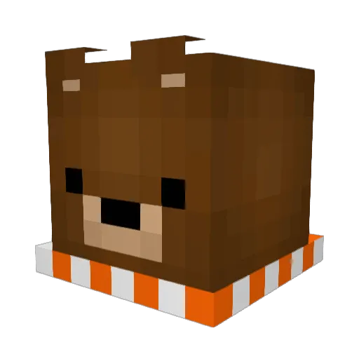 Shiyaoooo Minecraft avatar head, 3D render