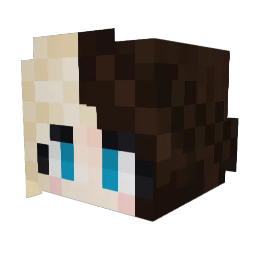 Shiyaria Minecraft avatar head, 3D render