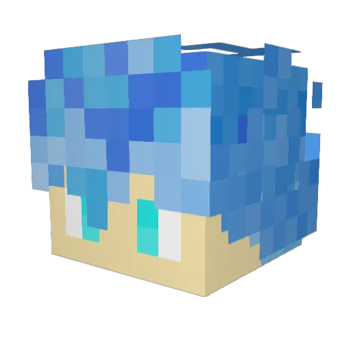 Shiyenzu Minecraft avatar head, 3D render