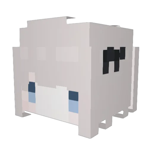 Shiyna Minecraft avatar head, 3D render