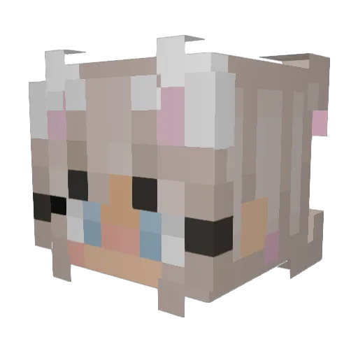 Shiyoya Minecraft avatar head, 3D render