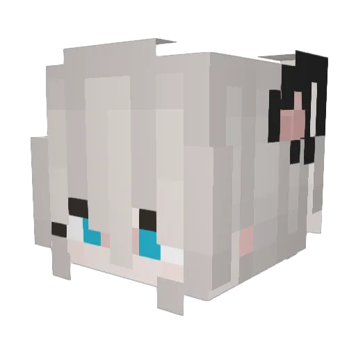 Shizoidka Minecraft avatar head, 3D render