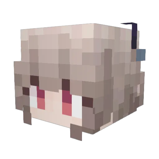 Shizoukia Minecraft avatar head, 3D render