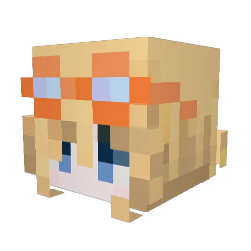 ShizuHG Minecraft avatar head, 3D render
