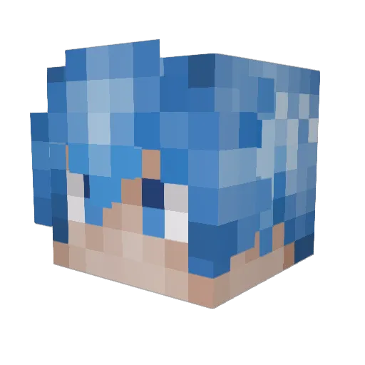 Shizu__ Minecraft avatar head, 3D render