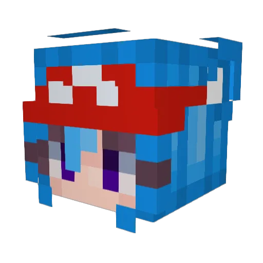 Shizuka10 Minecraft avatar head, 3D render