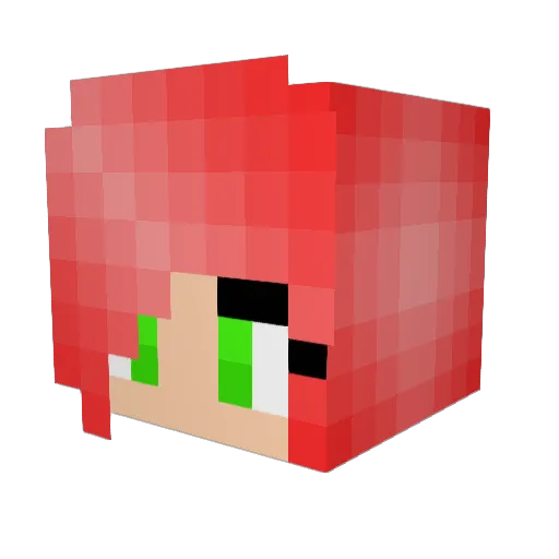 ShizukaTC Minecraft avatar head, 3D render