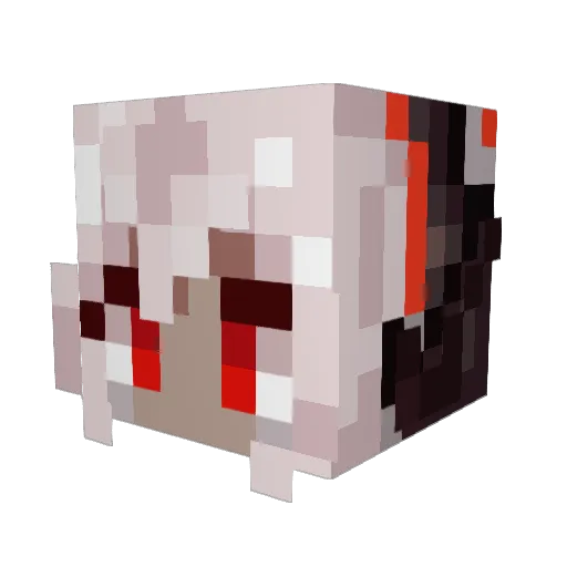Shizuka_Silent Minecraft avatar head, 3D render