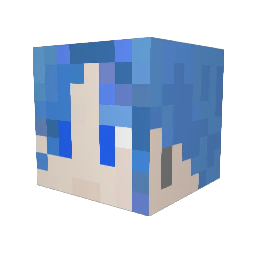 Shizuki_04 Minecraft avatar head, 3D render