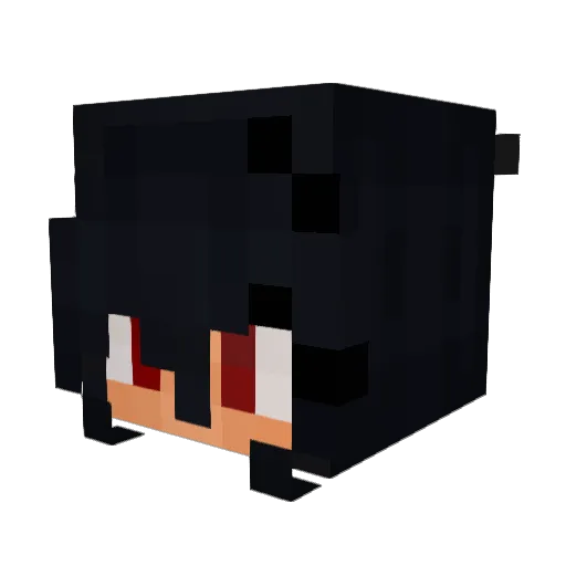 Shizukii Minecraft avatar head, 3D render