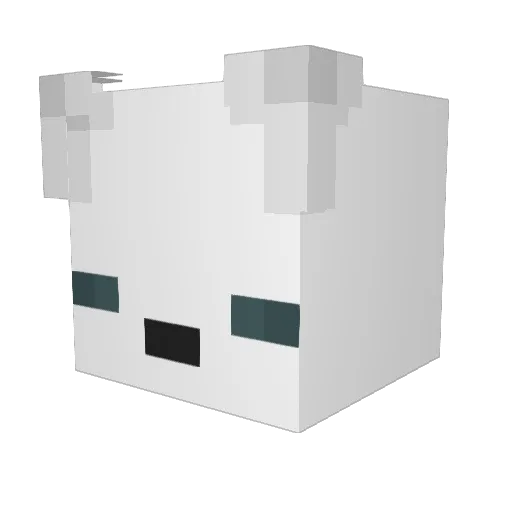 Shizumin Minecraft avatar head, 3D render