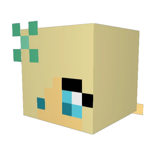 Shizuyu Minecraft avatar head, 3D render